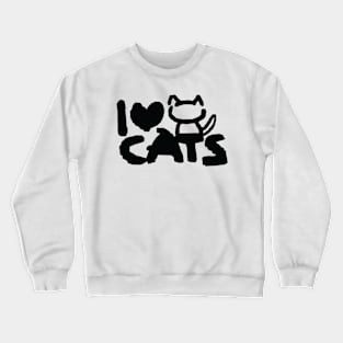 I love cats Crewneck Sweatshirt